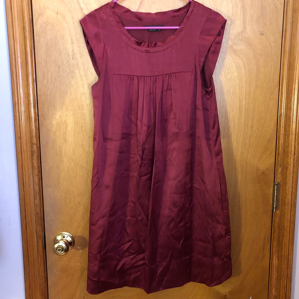 BCBGMaxAzria Red Satin Dress